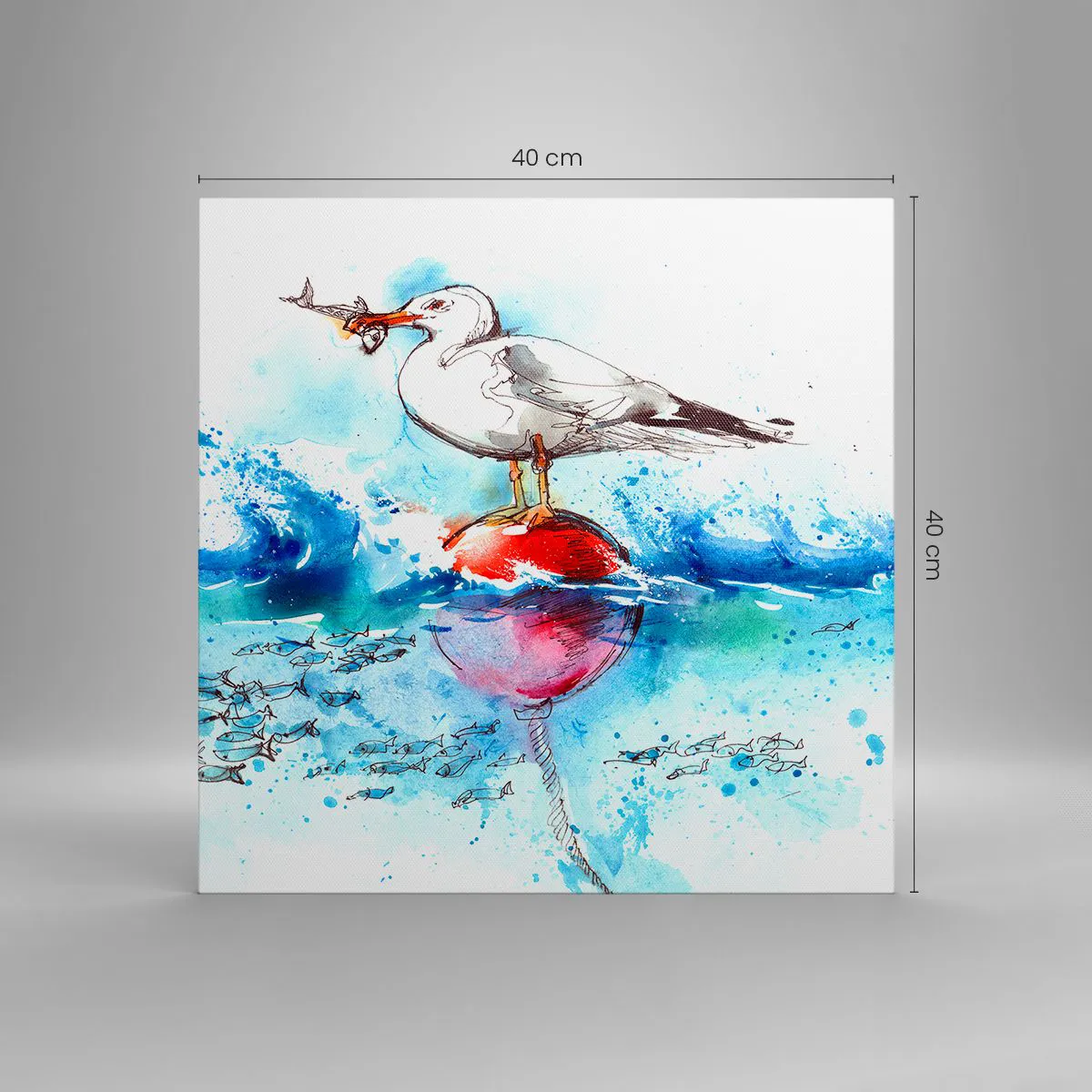 Impression sur toile - Image sur toile - Prise réussie - 40x40 cm