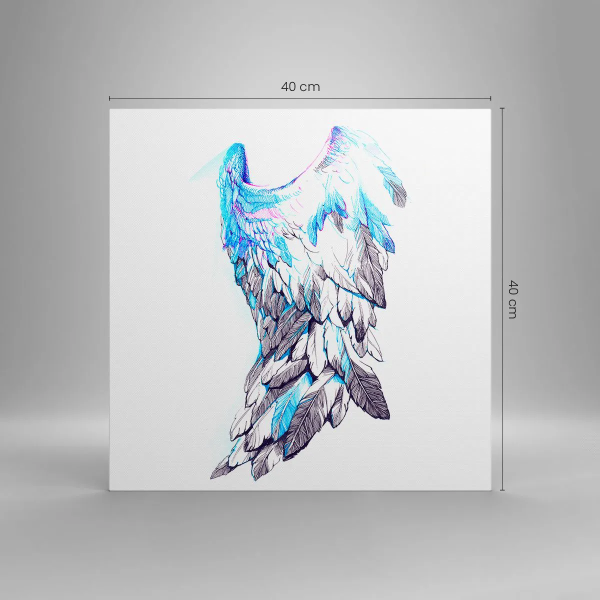 Cuadro sobre lienzo - Impresión de Imagen - Necesito alas - 40x40 cm