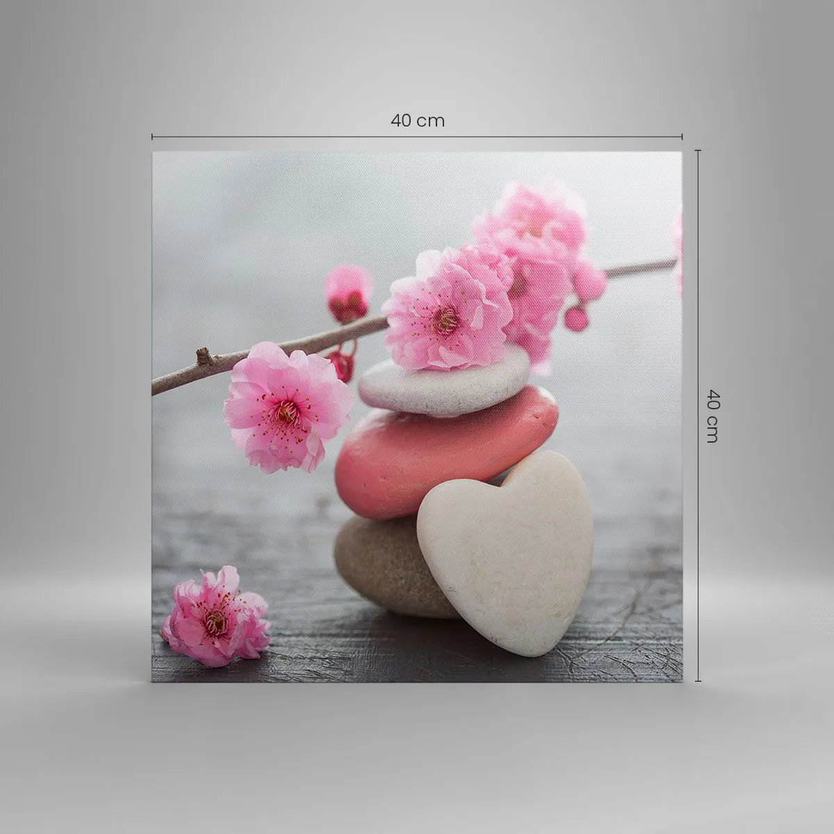 Vászonkép - Boldogság a cseresznyevirággal - 40x40 cm