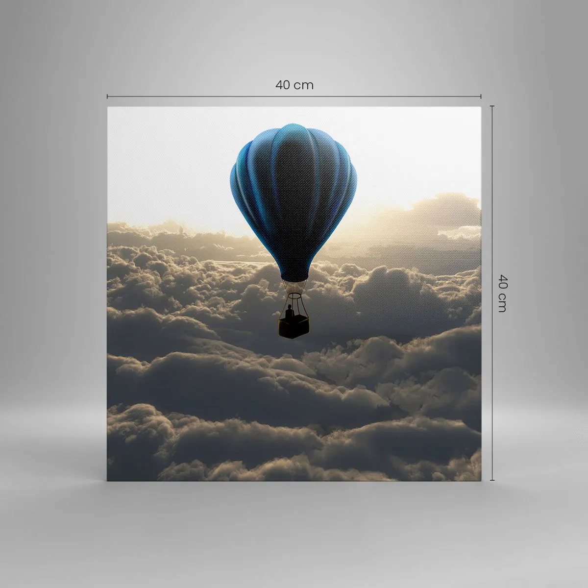 Cuadro sobre lienzo - Impresión de Imagen - Un viajero por encima de las nubes - 40x40 cm