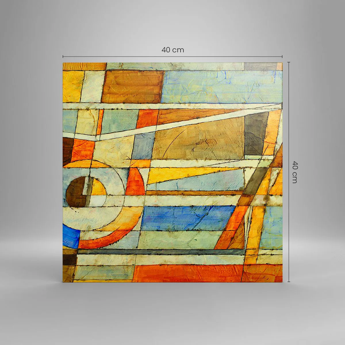 Tablou pe pânză - Cubismul în construcție - 40x40 cm