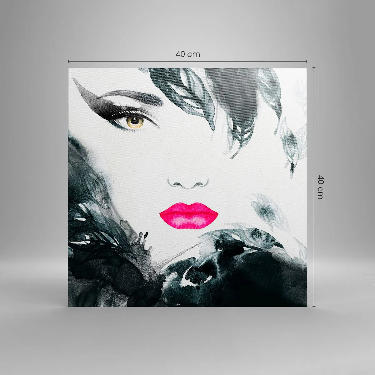 Bild auf Leinwand - Leinwandbild - Beachtung! Femme fatale - 40x40 cm