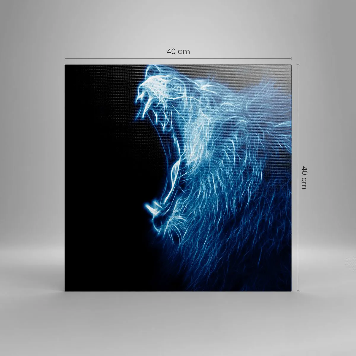 Obraz na płótnie - Płomienny gniew króla - 40x40 cm