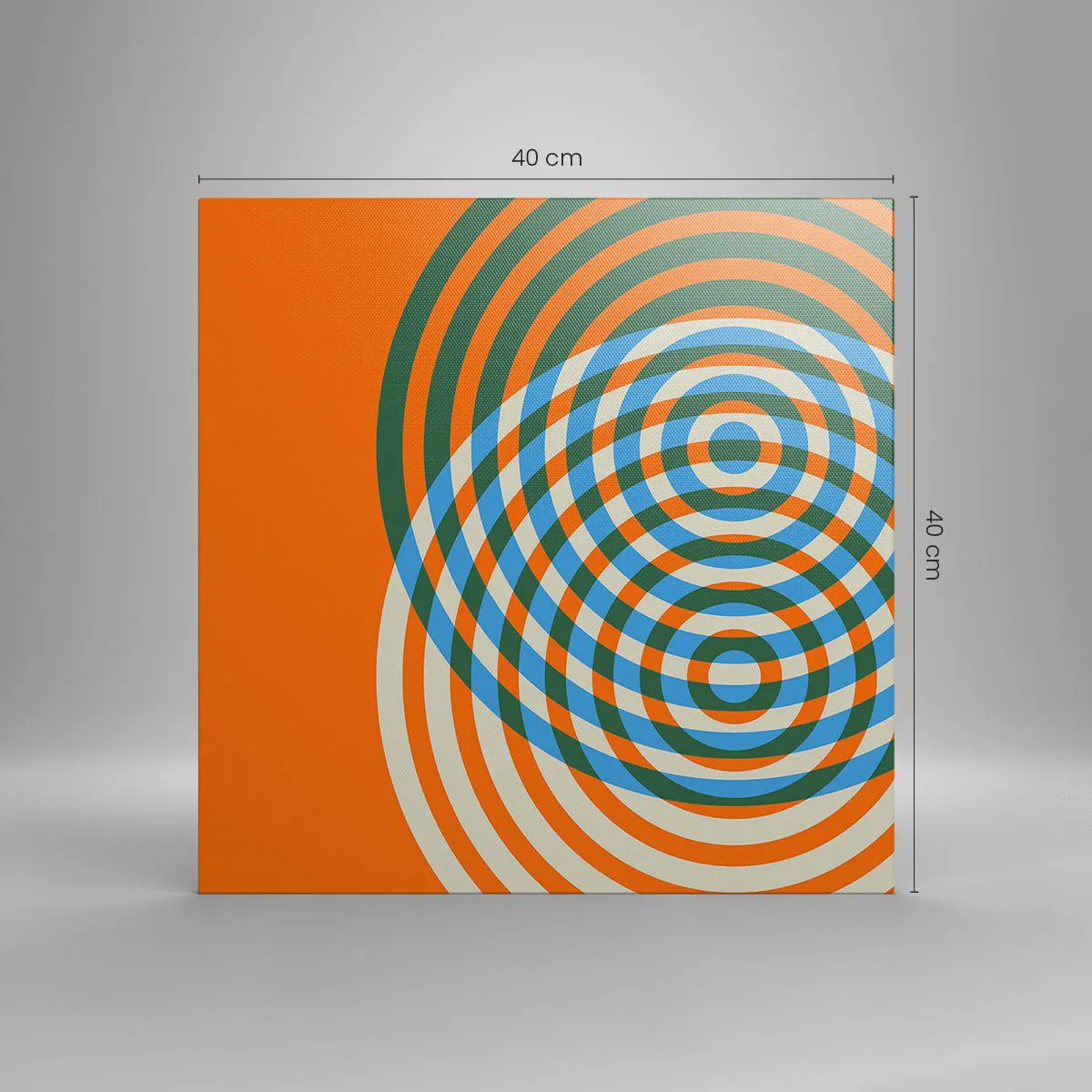 Obraz na płótnie - Abstrakcyjna wariacja kolista - 40x40 cm