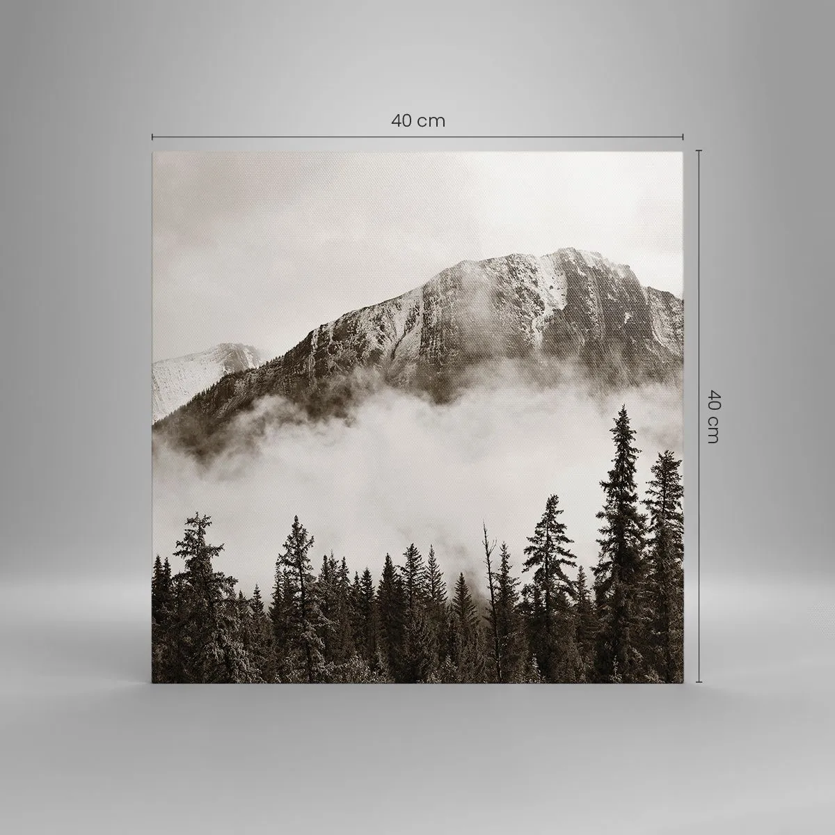 Bild auf Leinwand - Leinwandbild - Lineal aus Granit - 40x40 cm