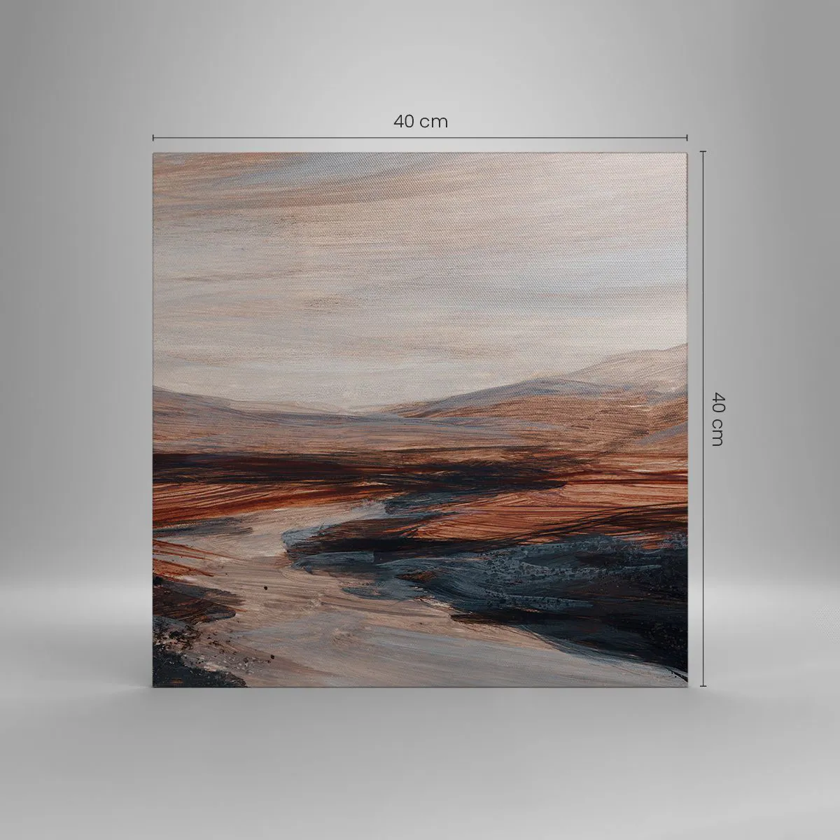 Lærredstryk - Billede på lærred - Fredfyldt dal - 40x40 cm