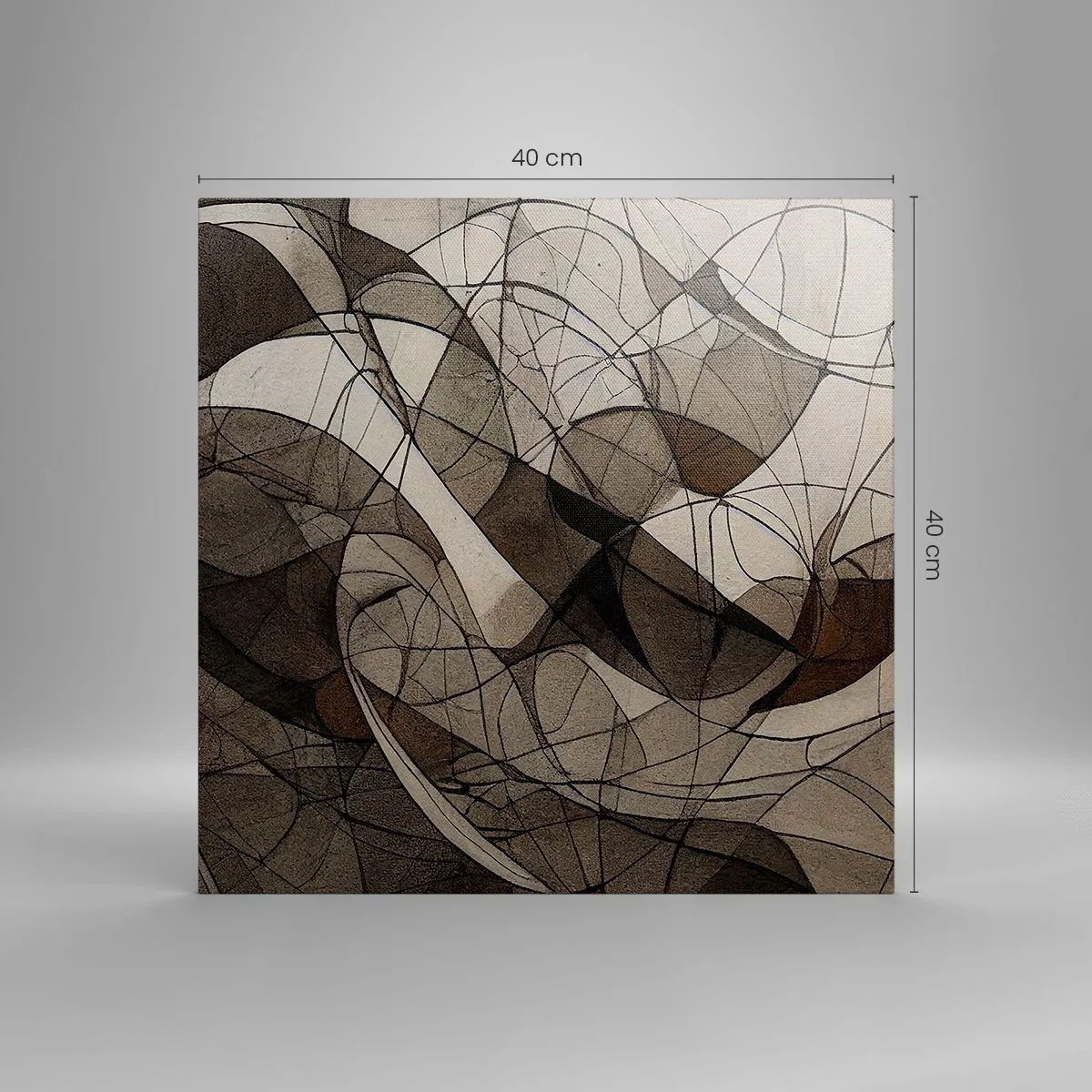 Lærredstryk - Billede på lærred - Cirkulation af jordens farver - 40x40 cm