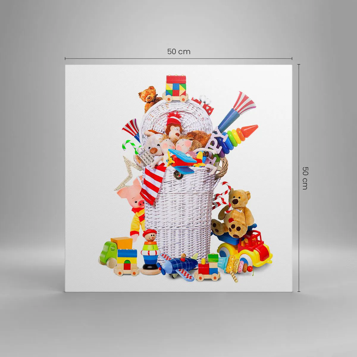Quadro em tela - Tesouros das crianças - 50x50 cm