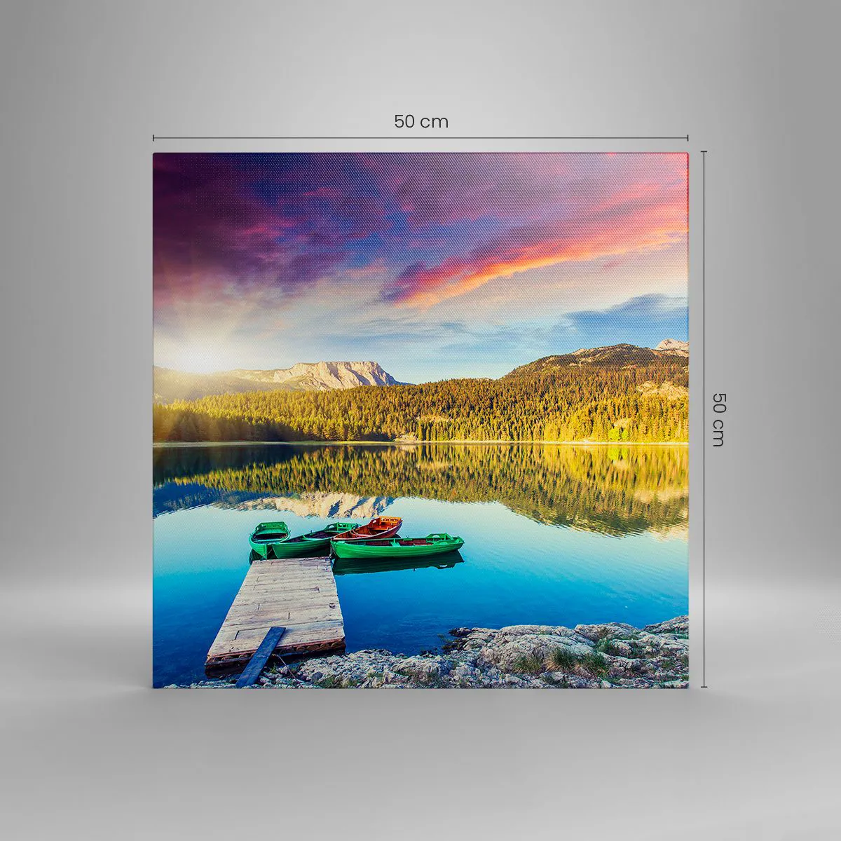 Canvas picture - By Water Smooth as a Mirror - 50x50 cm