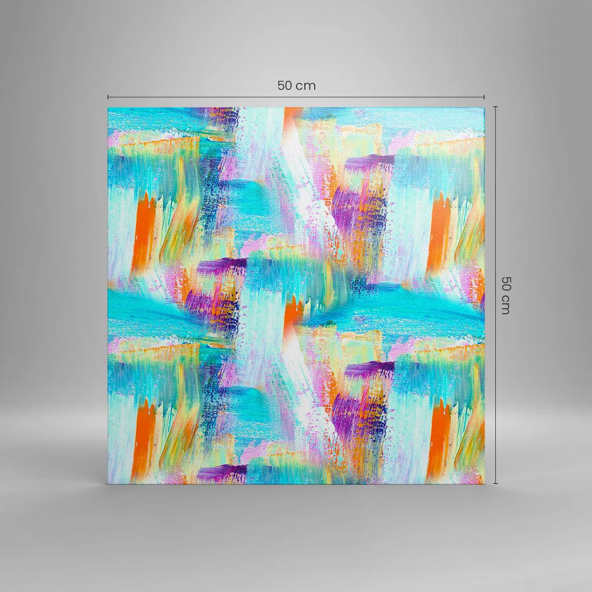 Cuadro sobre lienzo - Impresión de Imagen - Un alegre traductor de garabatos - 50x50 cm