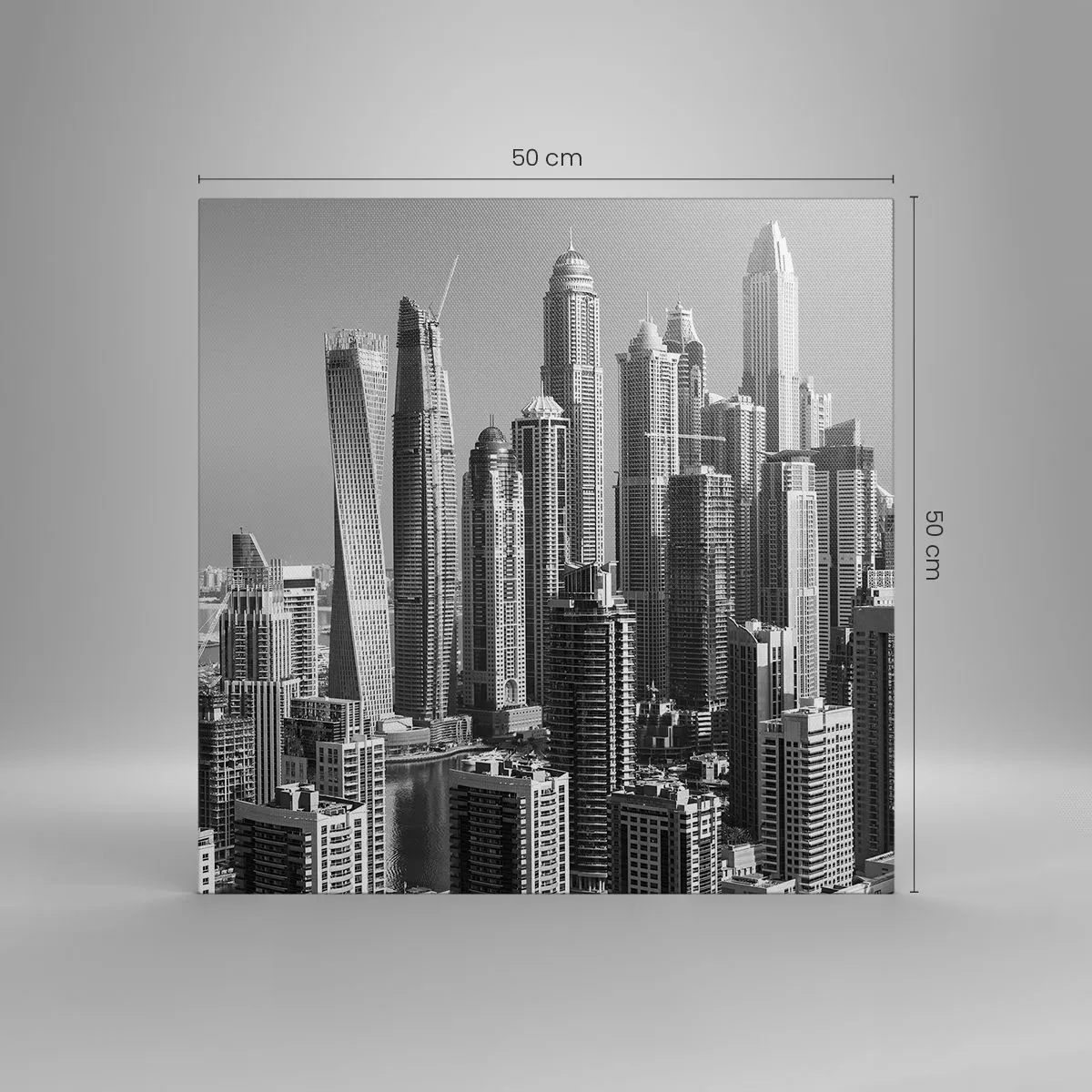 Canvas picture - City over a Desert - 50x50 cm