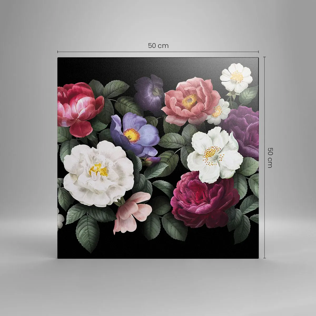 Lærredstryk - Billede på lærred - Fra en engelsk have - 50x50 cm