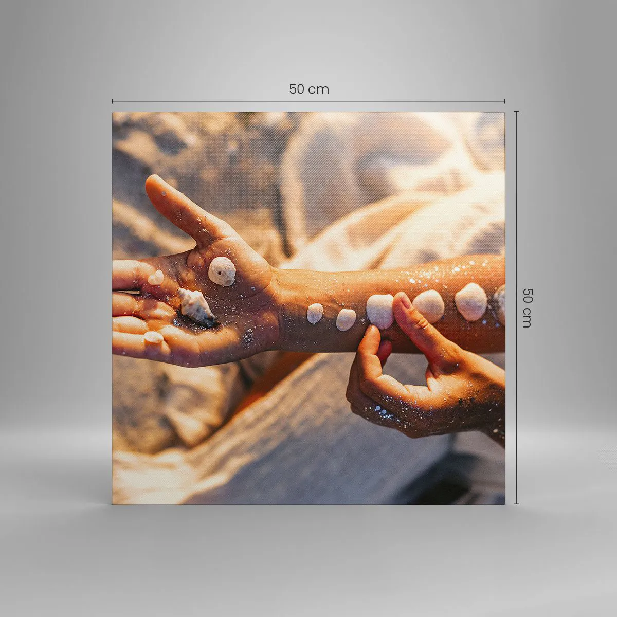 Lærredstryk - Billede på lærred - Skønhed inden for rækkevidde - 50x50 cm