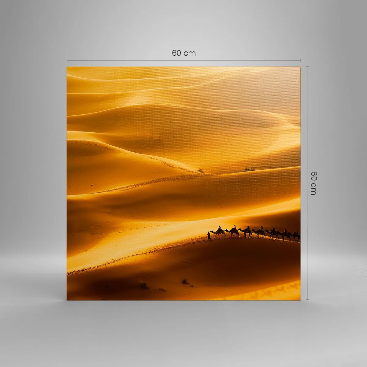 Tablou pe pânză - Caravana pe valurile deșertului - 60x60 cm