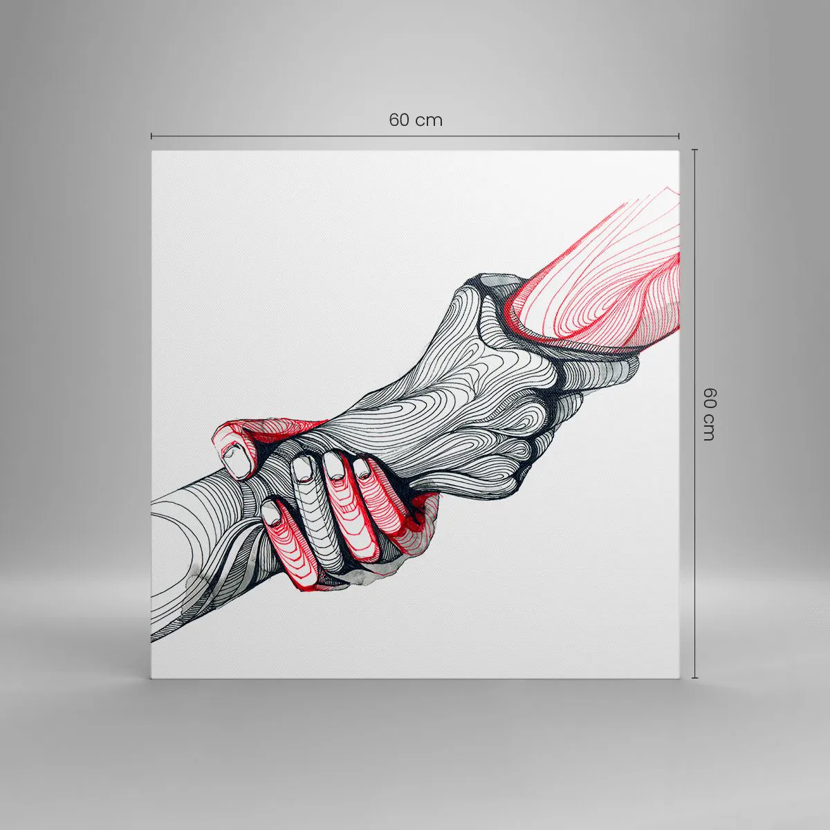 Impression sur toile - Image sur toile - Vous êtes entre de bonnes mains - 60x60 cm