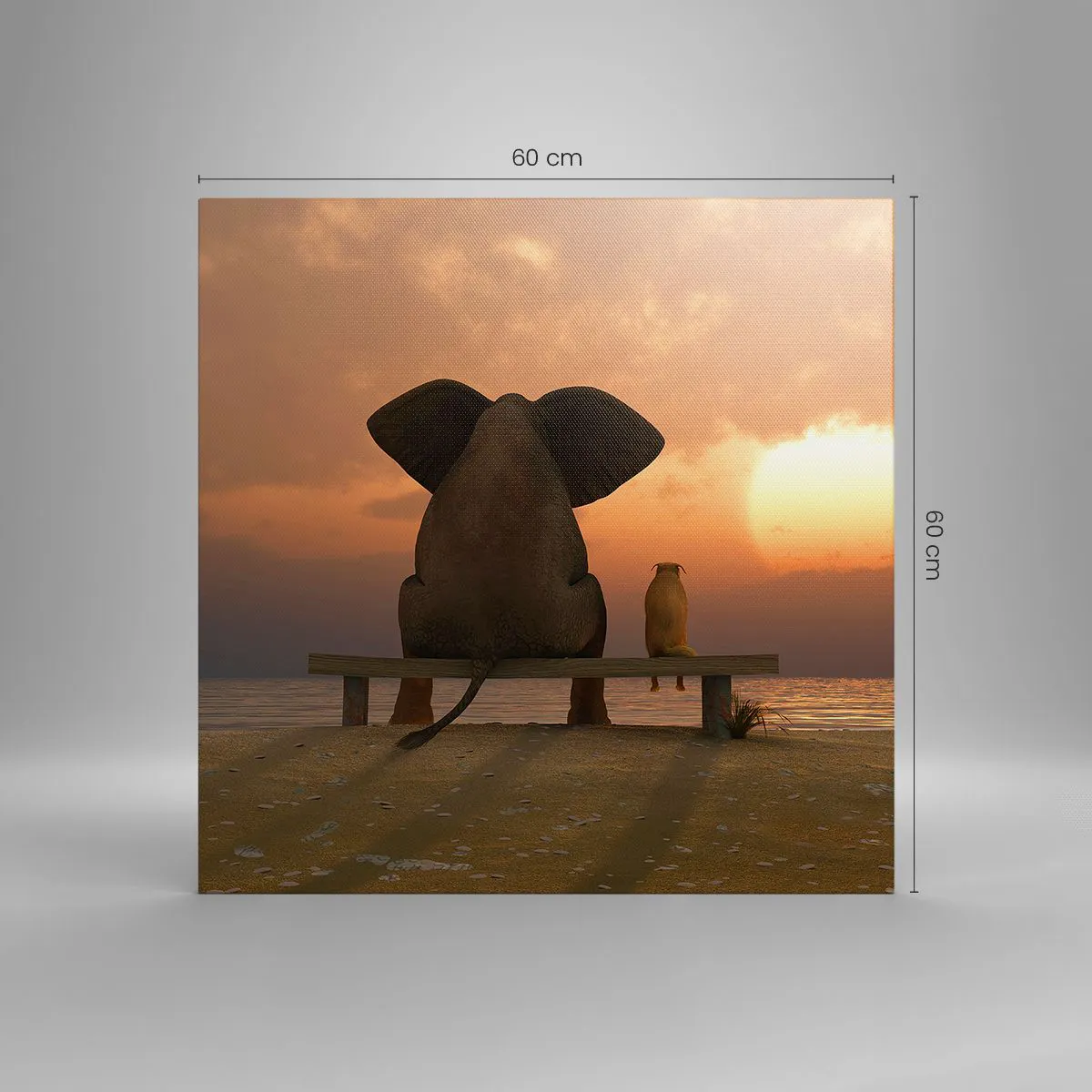 Obraz na płótnie - Dobrze jest razem pomilczeć - 60x60 cm