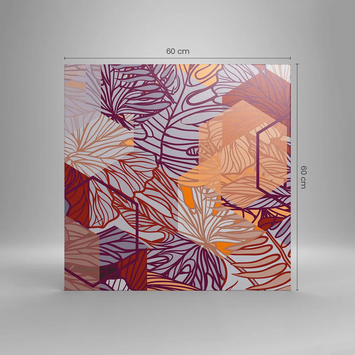 Canvas picture - Impossible Union of Geometry and Nature - 60x60 cm