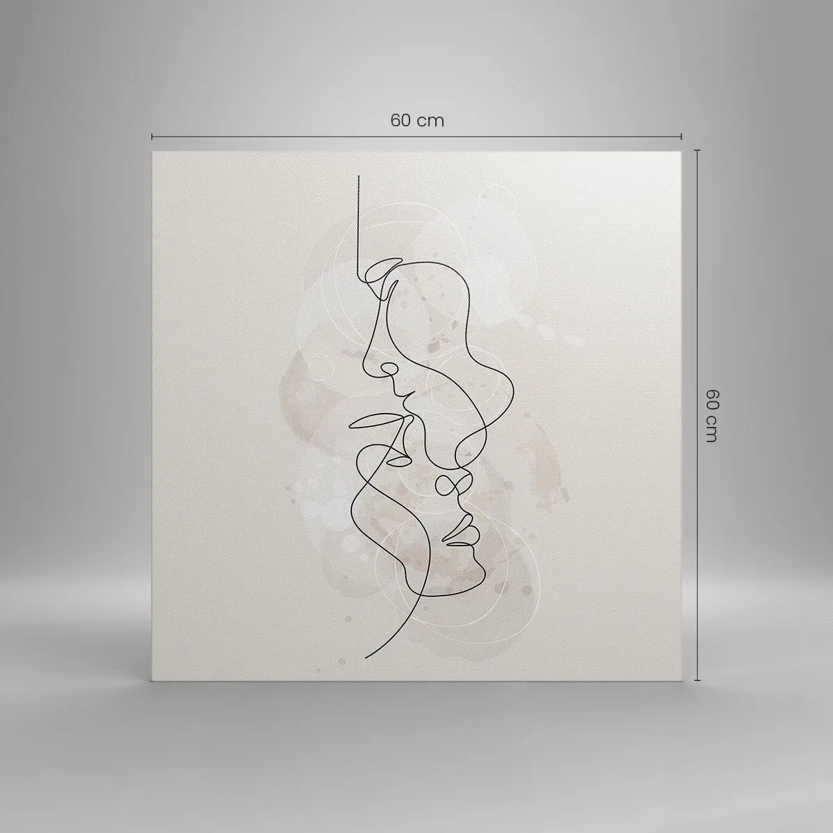 Impression sur toile - Image sur toile - Emmêlé dans une étreinte - 60x60 cm