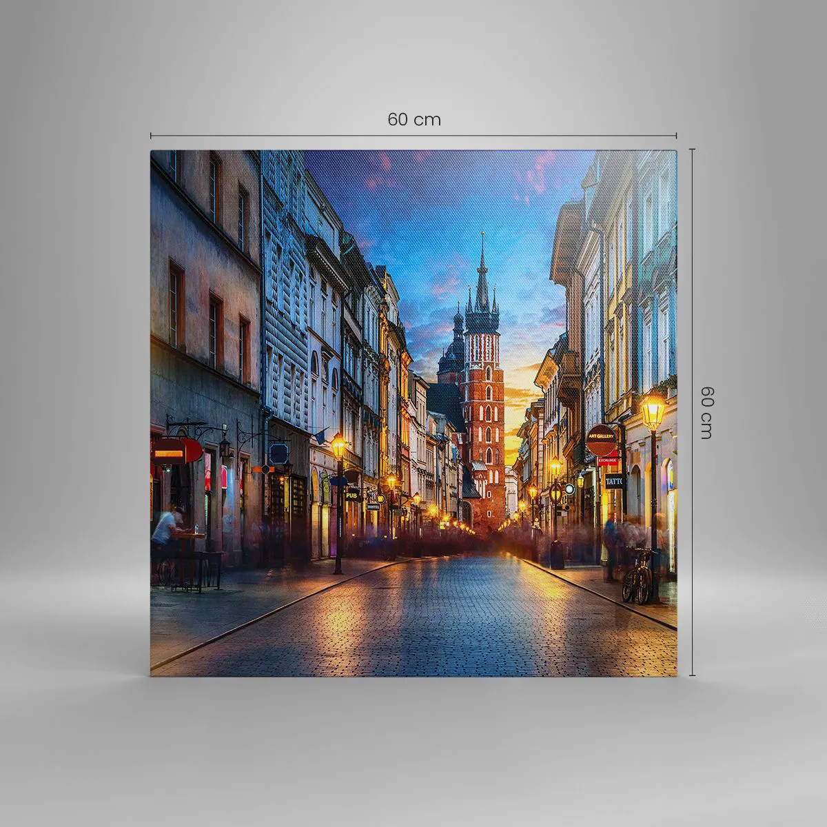 Bild auf Leinwand - Leinwandbild - Krakauer Charme - 60x60 cm