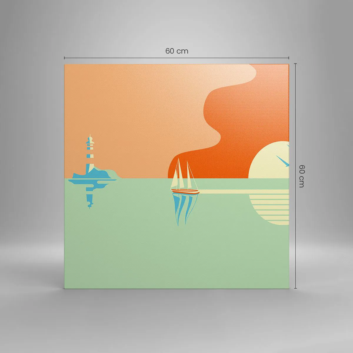 Bild auf Leinwand - Leinwandbild - Die perfekte Meereslandschaft - 60x60 cm