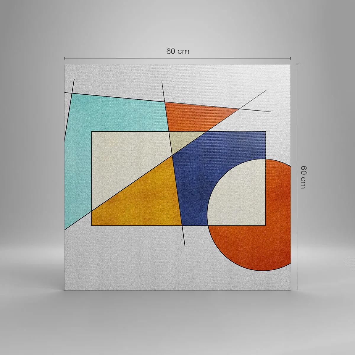 Impression sur toile - Image sur toile - Abstraction : plaisir moderniste - 60x60 cm