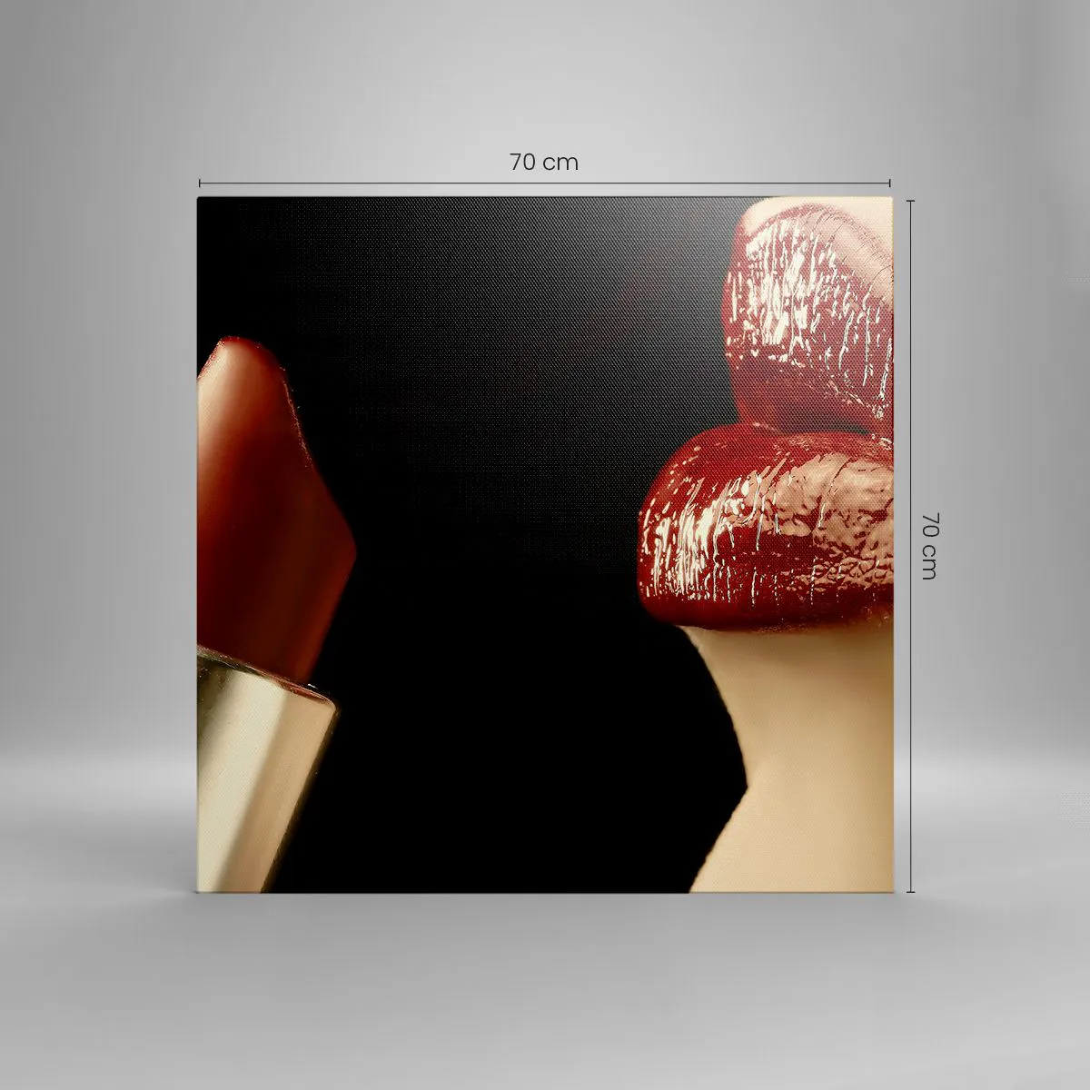 Obraz na plátně - Smyslnost a lesk karmínu - 70x70 cm