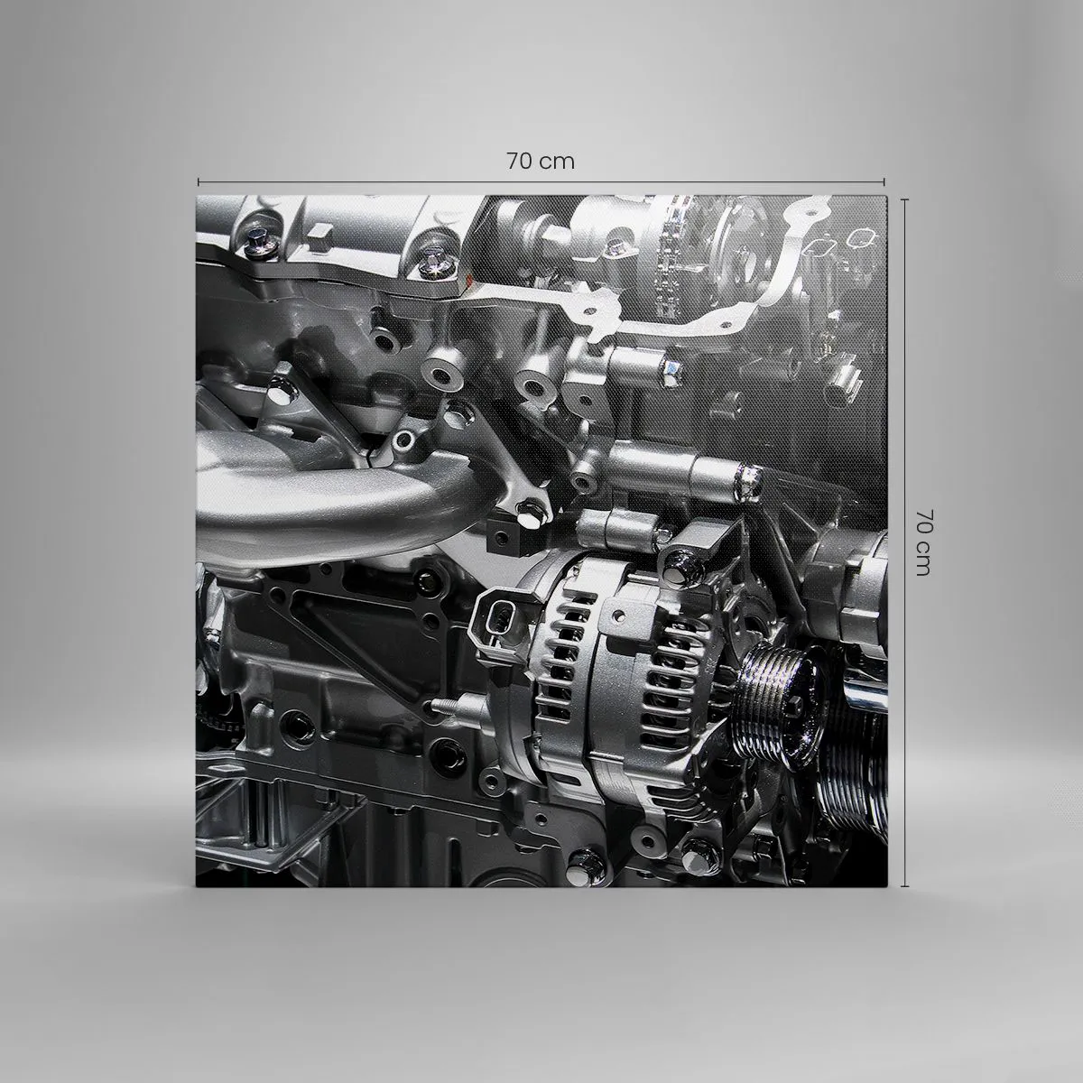 Canvastavla - Bild på duk - Stål, vacker, stark - 70x70 cm