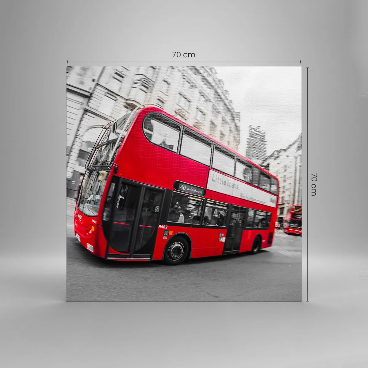 Obraz na plátně - Londýn tradičně - by bus - 70x70 cm