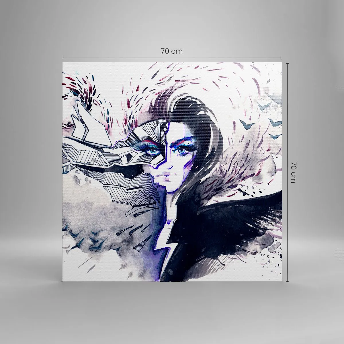 Vászonkép - Démoni és gyönyörű - 70x70 cm