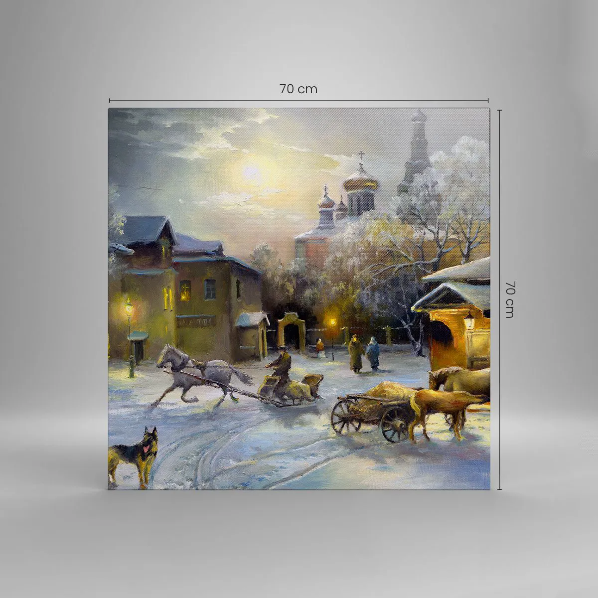 Impression sur toile - Image sur toile - La magie de l'hiver russe - 70x70 cm