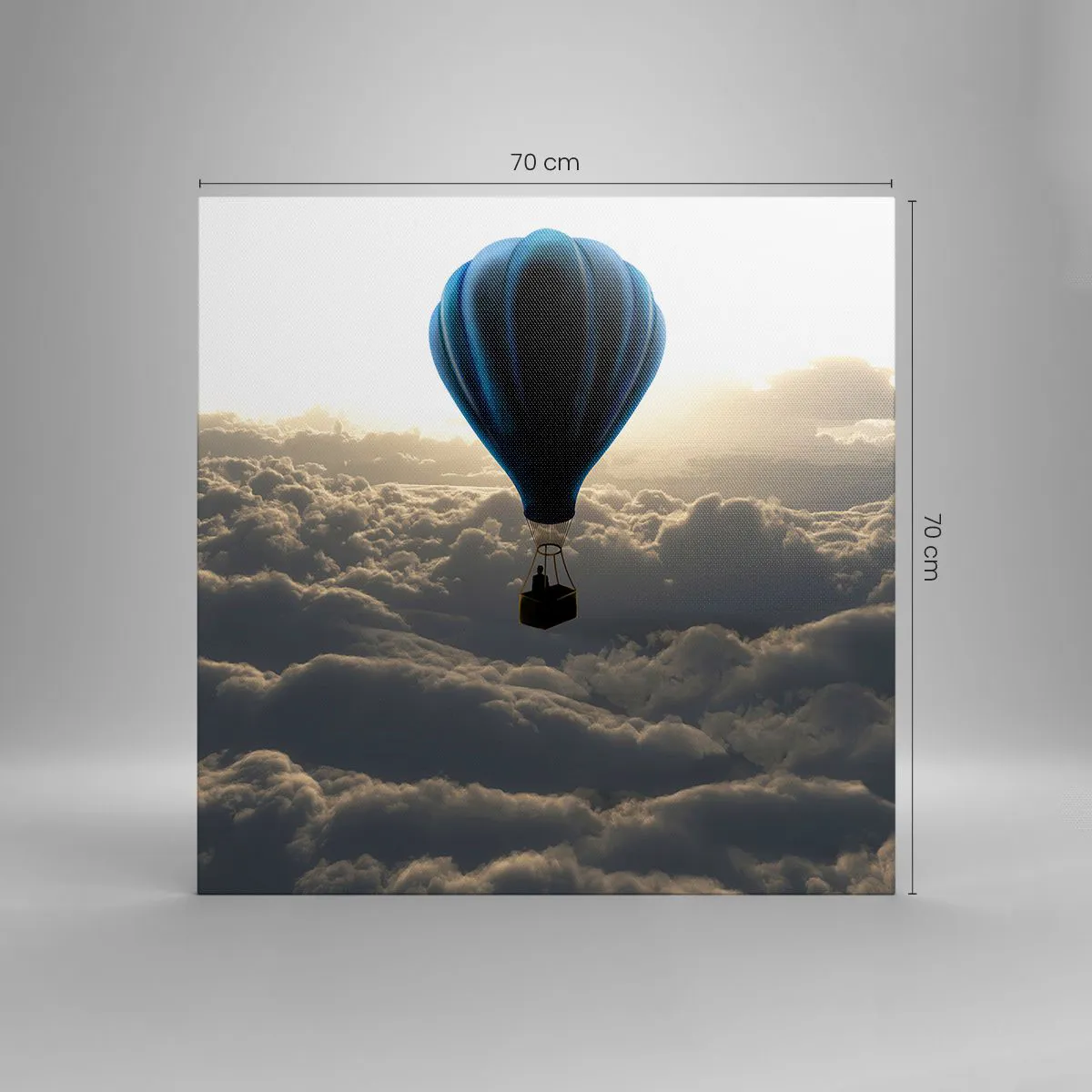 Obraz na płótnie - Wędrowiec ponad chmurami - 70x70 cm