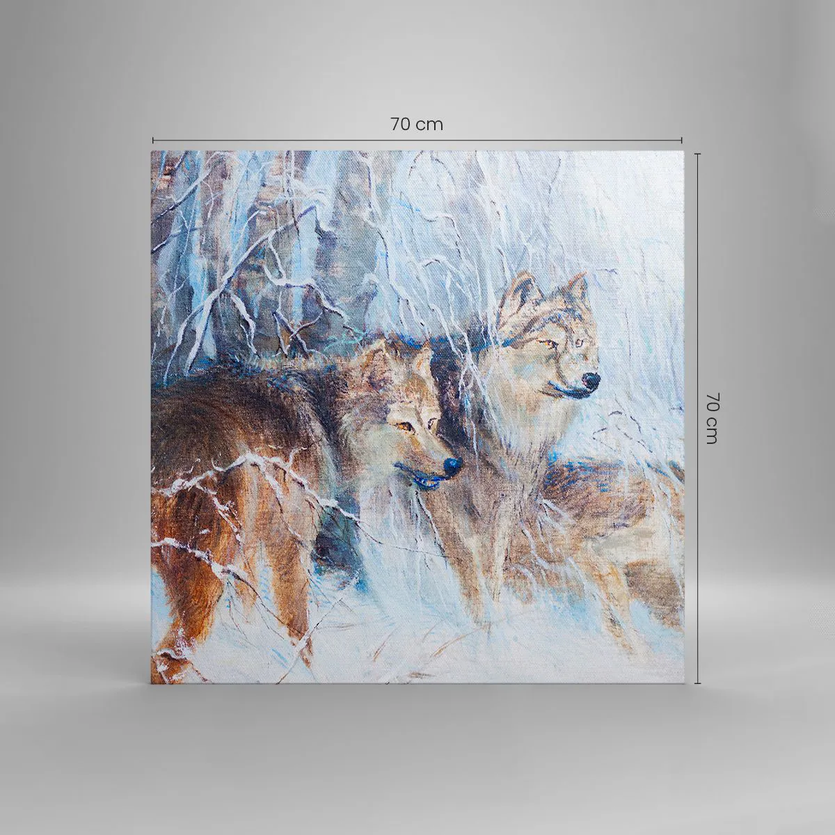 Impression sur toile - Image sur toile - Attention! Ca arrive ... - 70x70 cm