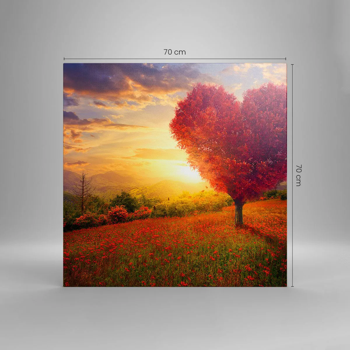 Bild auf Leinwand - Leinwandbild - Berührt das Herz - 70x70 cm