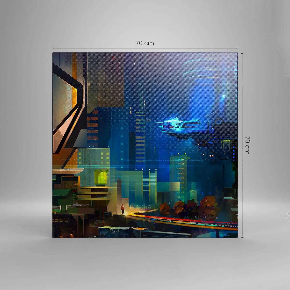 Lærredstryk - Billede på lærred - I den nærmeste fremtid - 70x70 cm