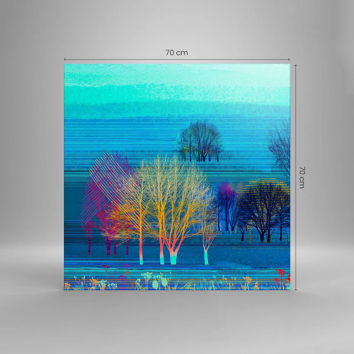 Impression sur toile - Image sur toile - Un paysage soigné - 70x70 cm