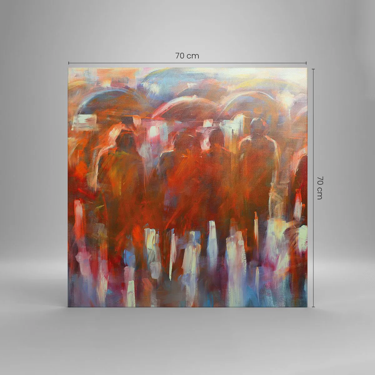 Impression sur toile - Image sur toile - Identiques sous la pluie et dans le brouillard - 70x70 cm