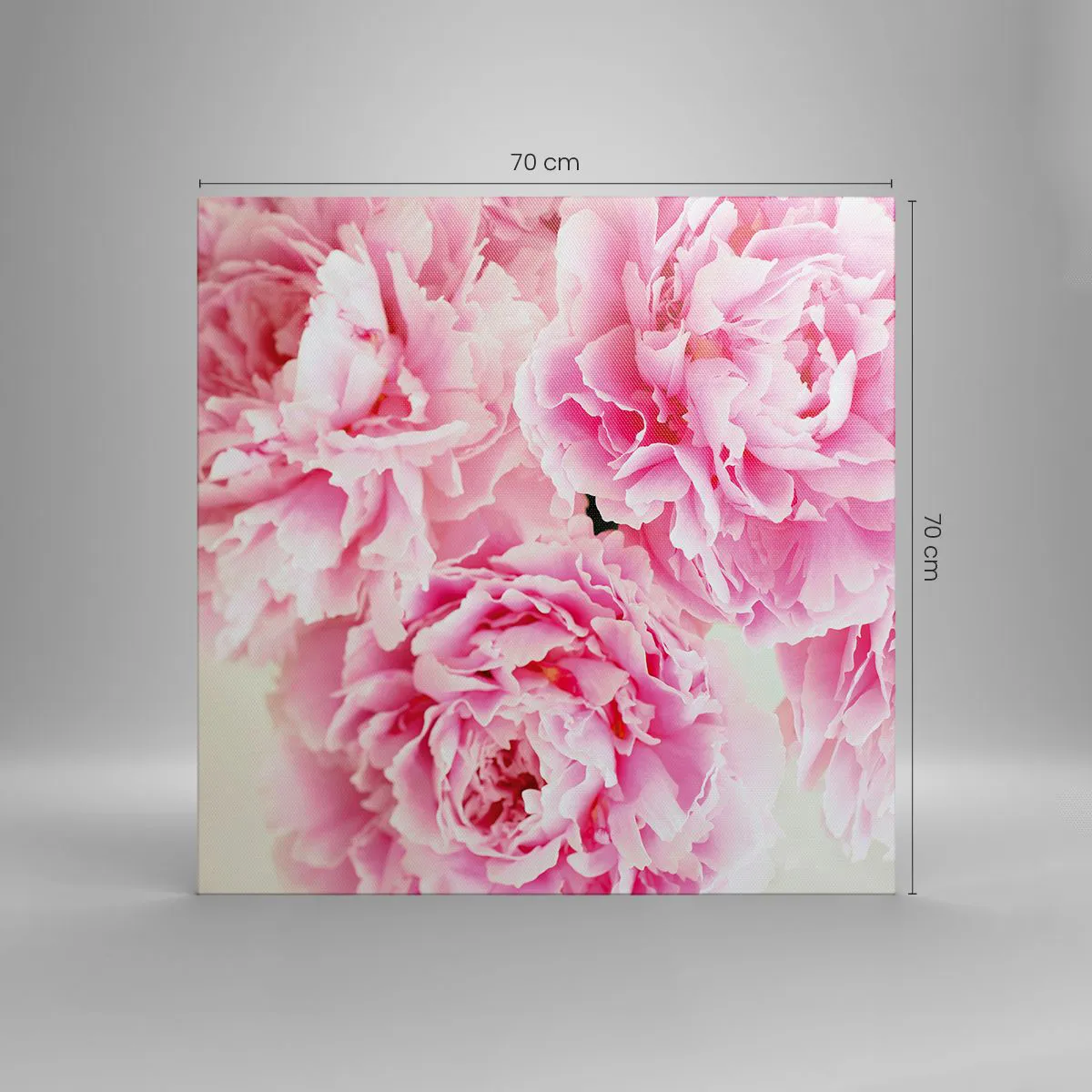 Lærredstryk - Billede på lærred - I lyserød glamour - 70x70 cm