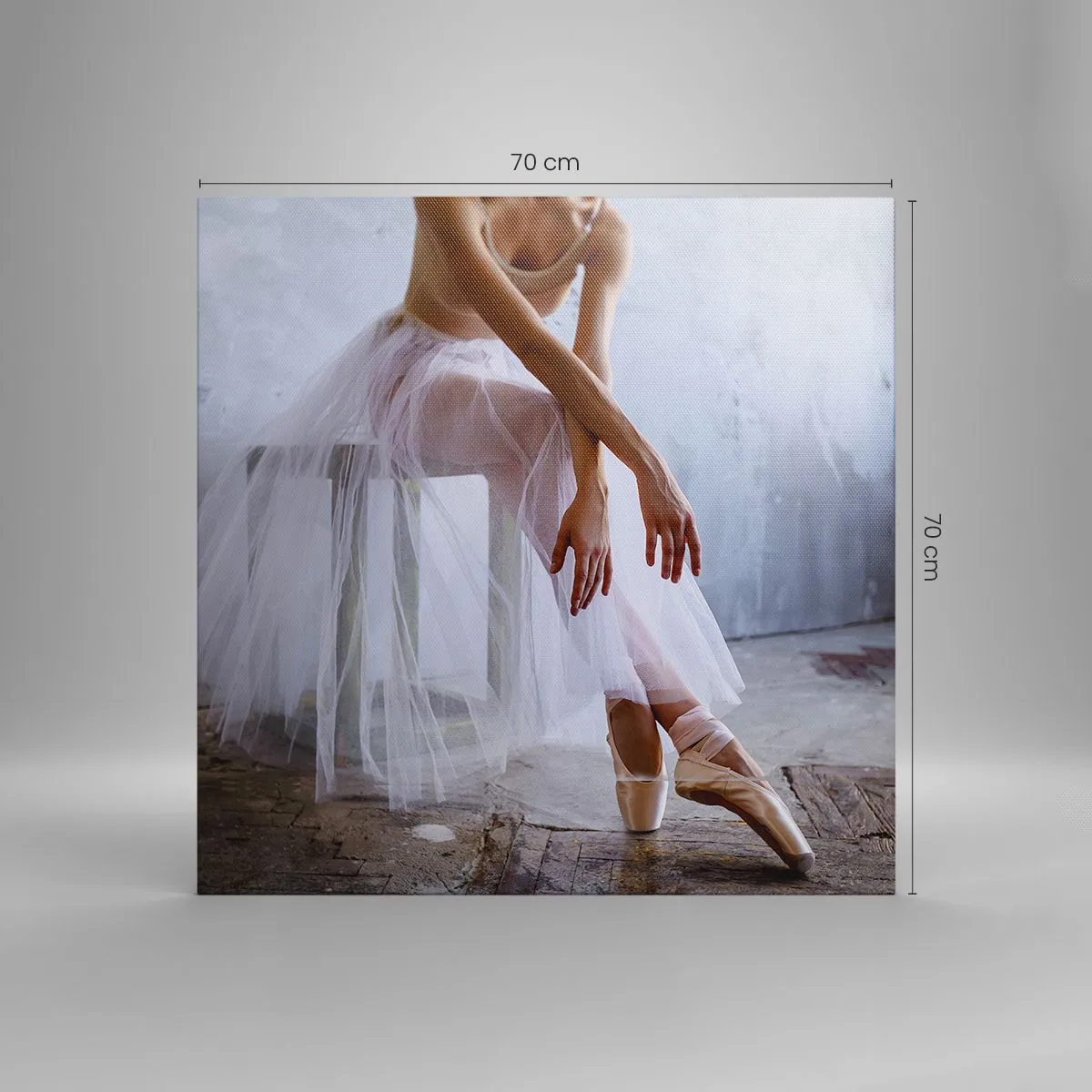 Lærredstryk - Billede på lærred - Før rampelysene skinner - 70x70 cm