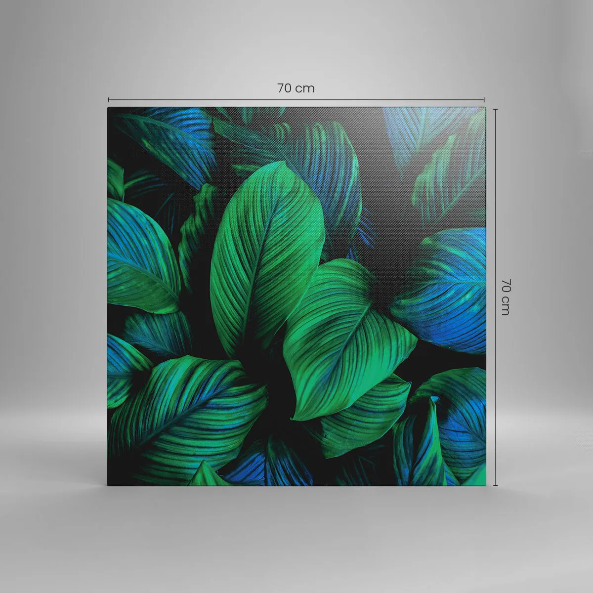 Impression sur toile - Image sur toile - Dans la foule verte - 70x70 cm