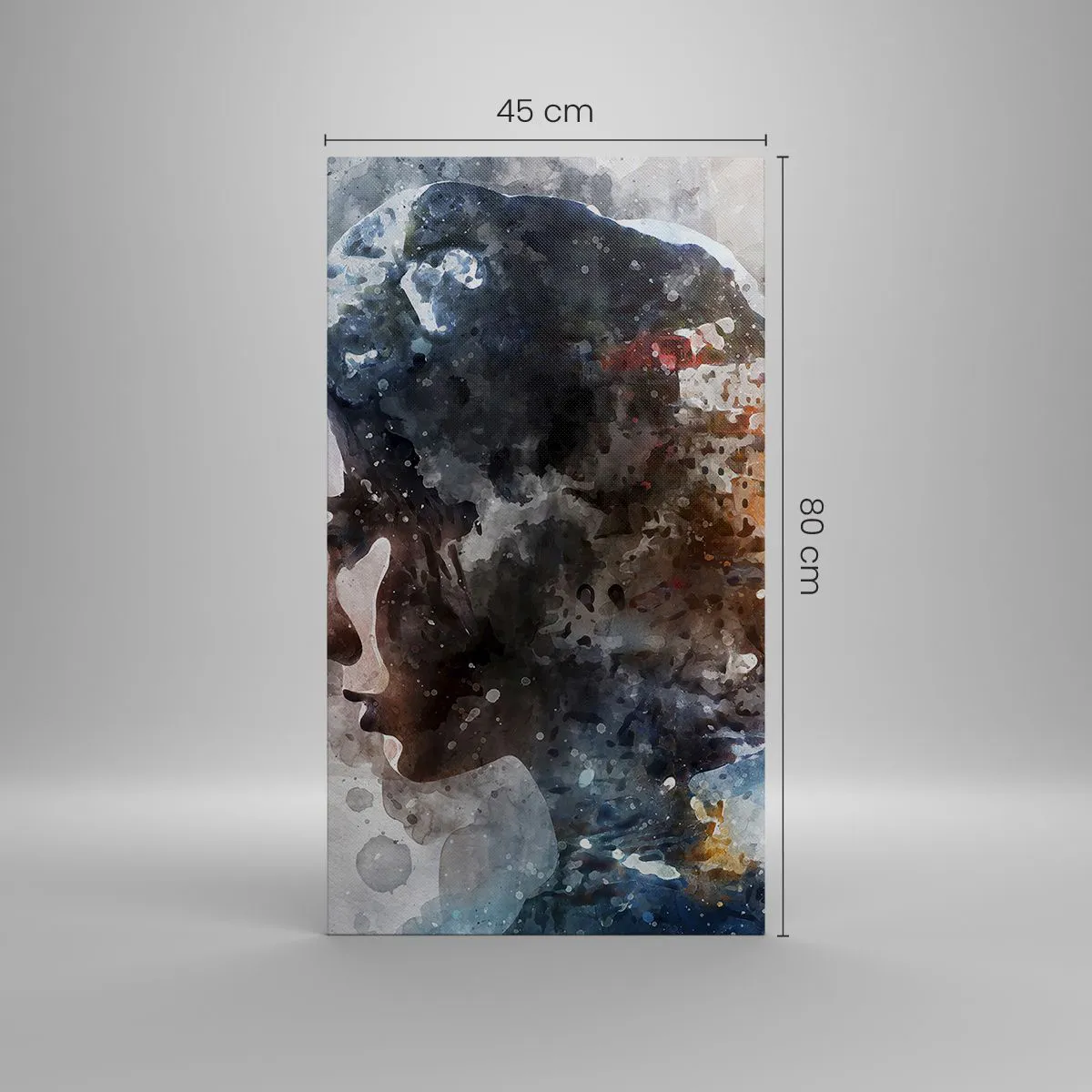 Canvas picture - Tale about a Girl with a City in the Background - 45x80 cm