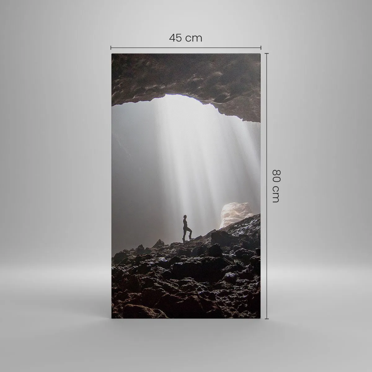 Obraz na płótnie - Świetlista grota - 45x80 cm