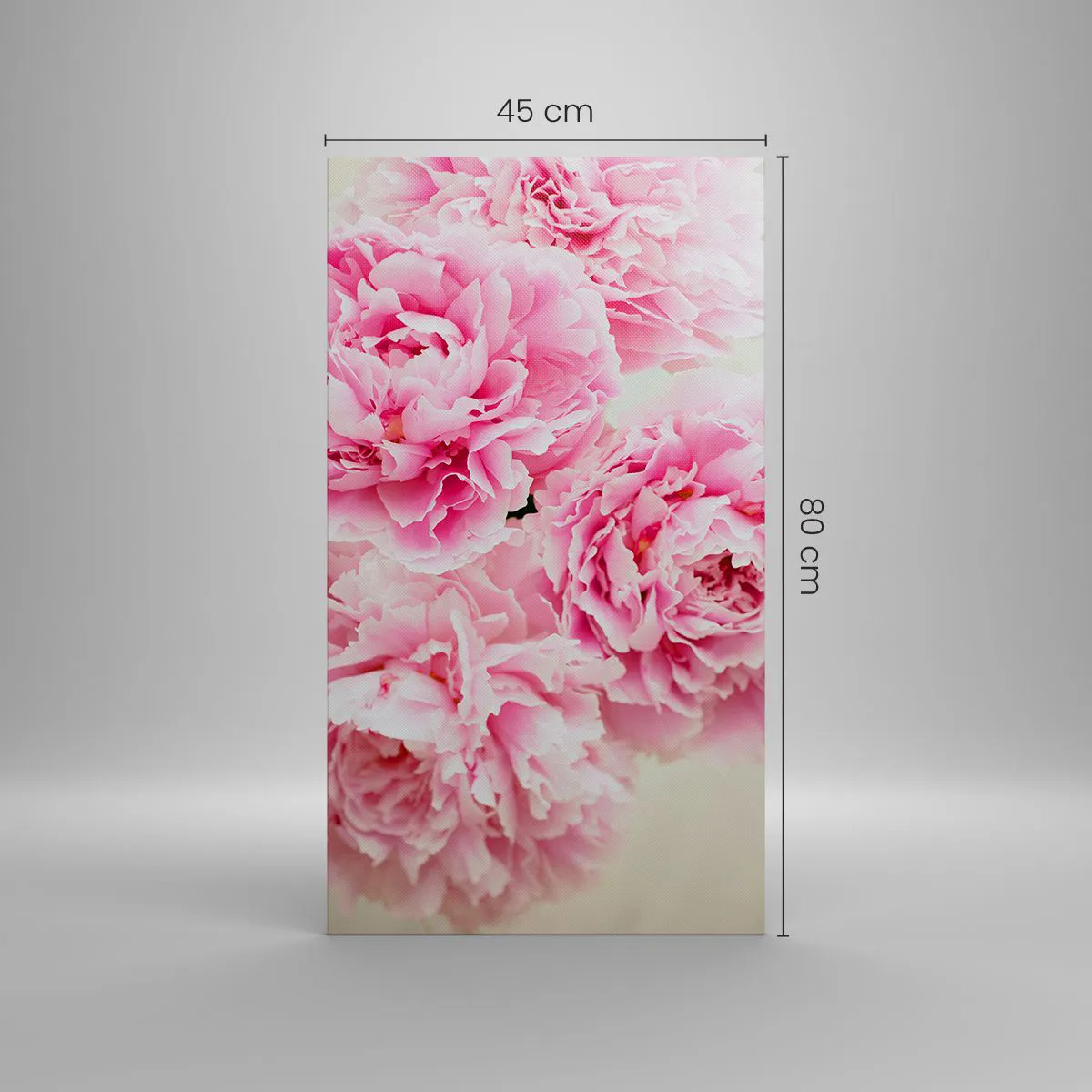 Lærredstryk - Billede på lærred - I lyserød glamour - 45x80 cm