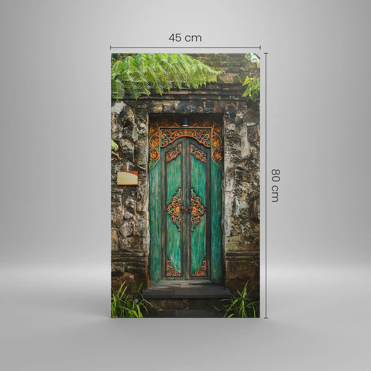 Impression sur toile - Image sur toile - Porte vers un monde exotique - 45x80 cm