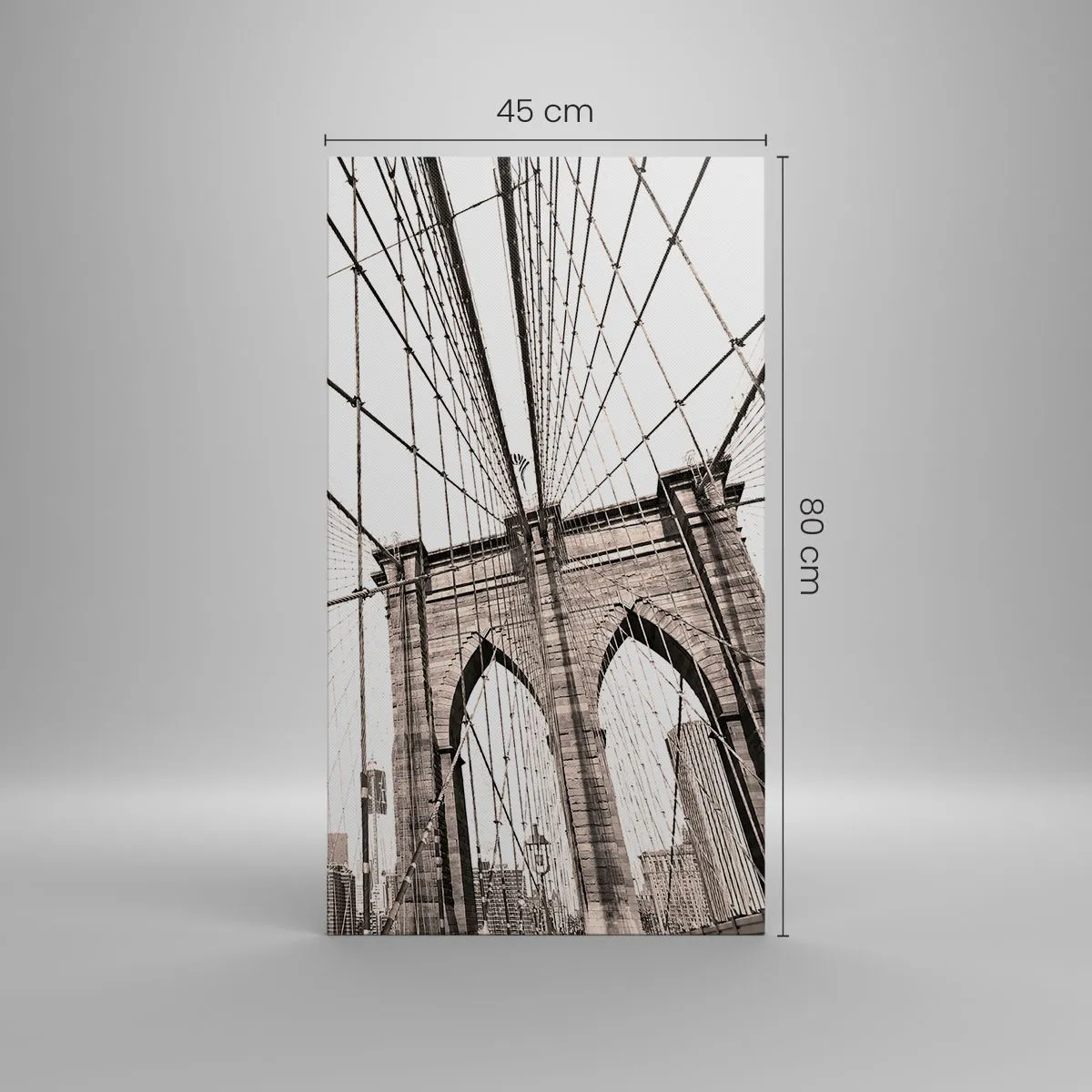 Cuadro sobre lienzo - Impresión de Imagen - Catedral de Nueva York - 45x80 cm