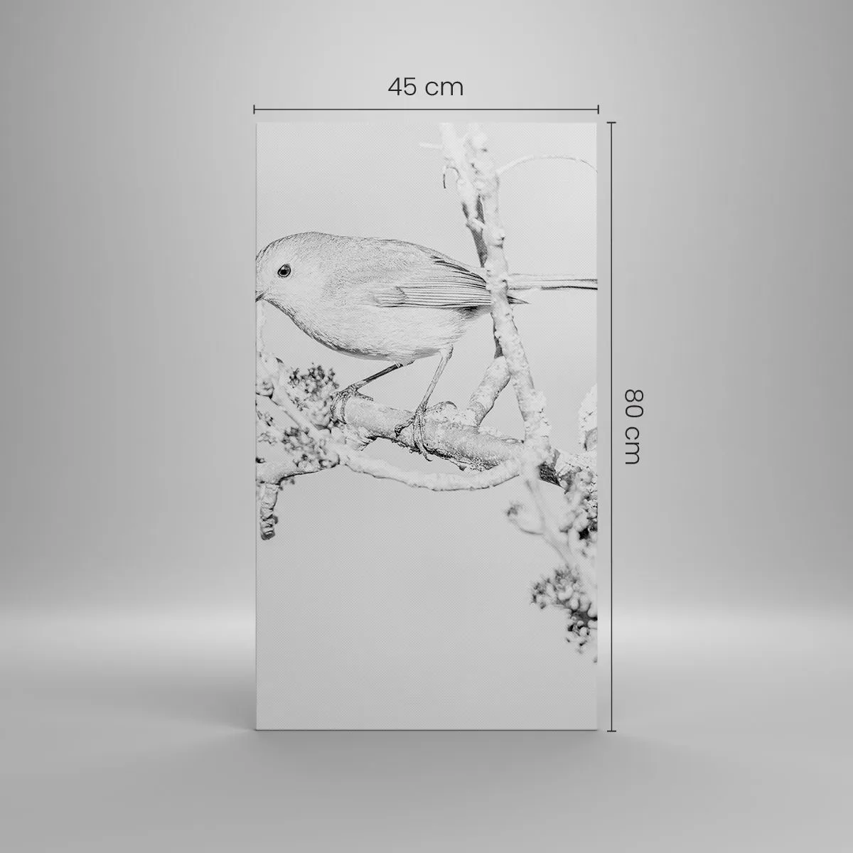 Lærredstryk - Billede på lærred - Vintermorgen - 45x80 cm