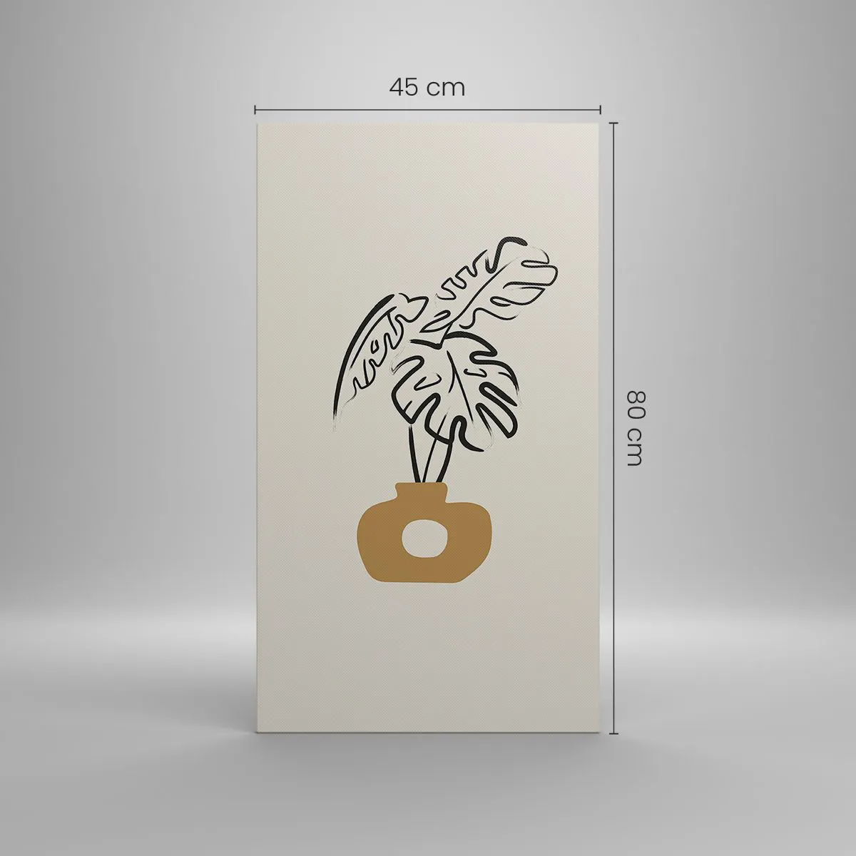 Vászonkép - Monstera - a ház díszítése - 45x80 cm