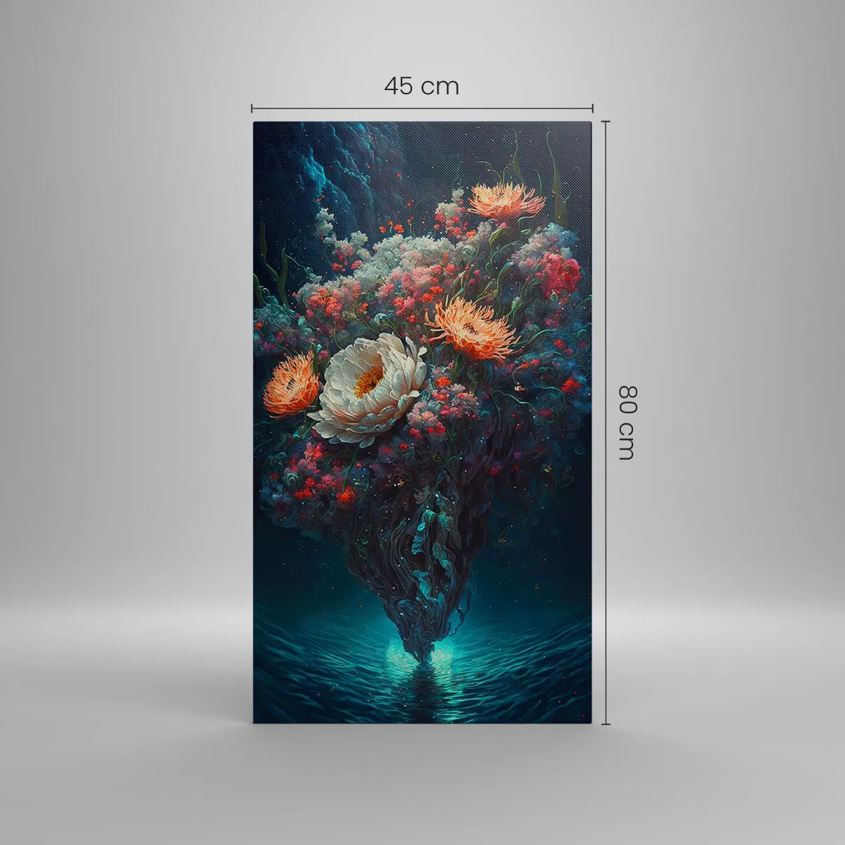 Cuadro sobre lienzo - Impresión de Imagen - Extraño jardín - 45x80 cm