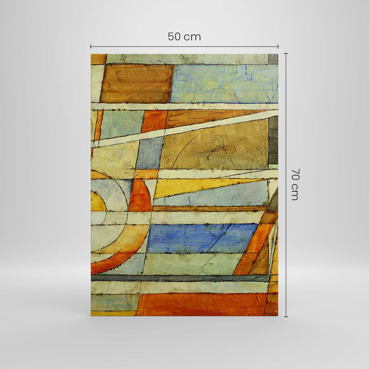 Canvastavla - Bild på duk - Kubismen på bygget - 50x70 cm