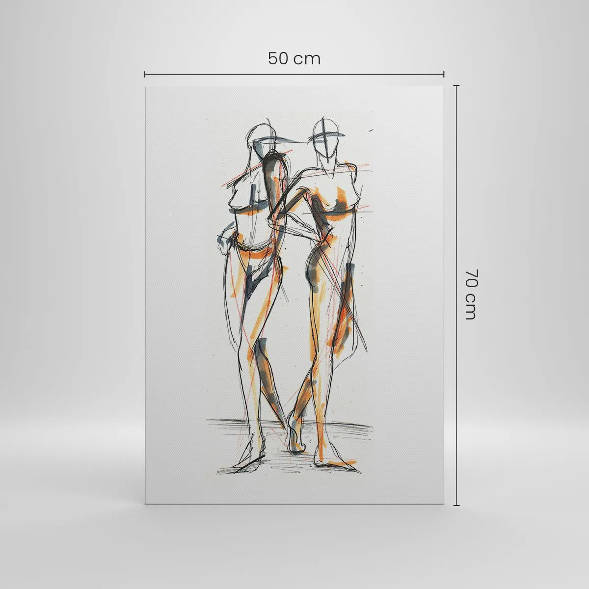 Lærredstryk - Billede på lærred - En undersøgelse af charme - 50x70 cm