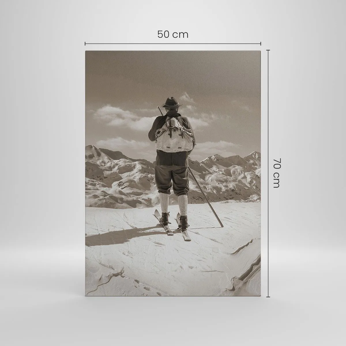 Canvastavla - Bild på duk - Och fjällen är samma - 50x70 cm